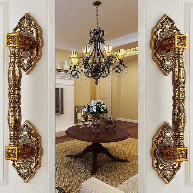 Free Ktv Bronze Handle European Palace Wooden Door Free Ktv Bronze Handle European Palace Wooden Door New Glass Pulls Villa