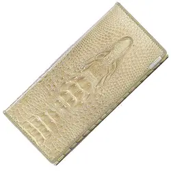 JIULIN женская с замком кошелек женская сумочка портмоне держатель настоящая искусственная кожа 3D Аллигатор Крокодил длинный клатч кошельки