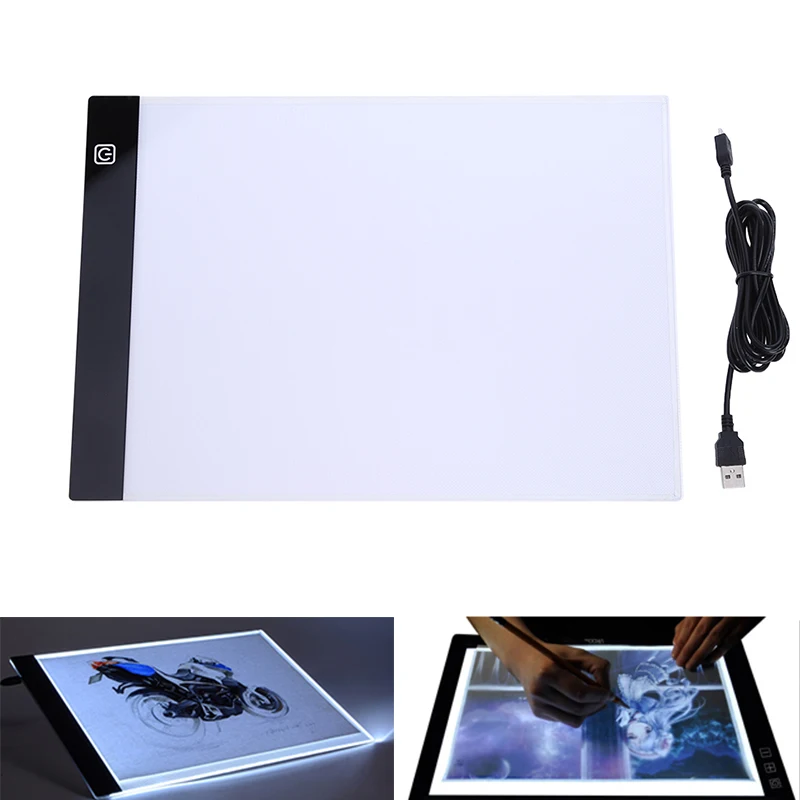LED Graphic Tablet Writing Painting Light Box Tracing Board Copy Pads Digital Drawing Tablet Artcraft A4 Copy Table LED Board