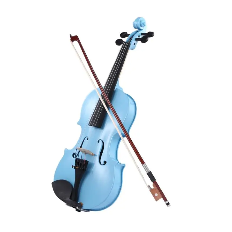Ручной работы 1/8 Размеры акустическая для скрипки, музыкальных Скрипка для с чехлом лук канифоль ударные инструменты учебные принадлежности - Цвет: Blue