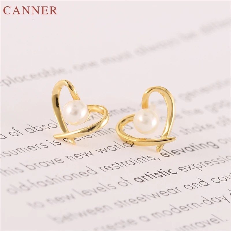 925 Sterling Silver Stud Earrings for Women Gold Color White Pearl Earrings 2019 Wedding Jewelry Girls Gifts boucle d