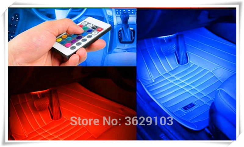 

One trailer four car LED remote control colorful atmosphere lights for DACIA logan MCV duster sandero lodgy sandero dokker