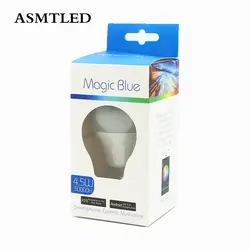 Смартфон Управление многоцветный Магия bluetooth led лампы E27 AC 100-240 В 4.5 Вт 350lm затемнения IOS приложение для Android управление RGBW светодиодные лампы