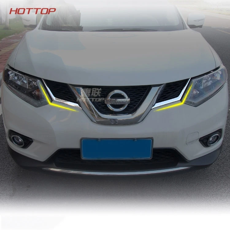 

Front Grille Decoration Cover Trim Stickers for Nissan X-trail X Trail Xtrail Rogue T32 2014 2015 2016 2017 2018 Car styling