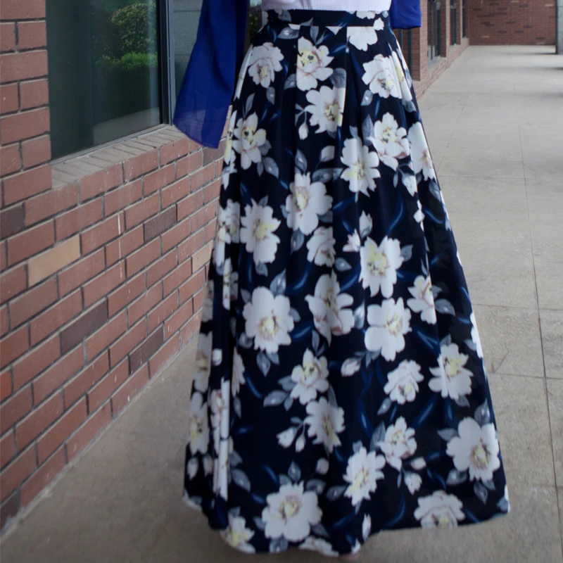 Женская длинная эластичная плиссированная юбка макси размера плюс с завышенной талией в африканском стиле, женские юбки Saia Feminina Jupe Femme