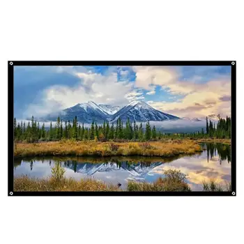 

60 72 84 100 120 inch 4:3 Fold Table Projector Screen Hanging Screen Curtain for HD 3D LED Home Theater Smart Movie Projectors