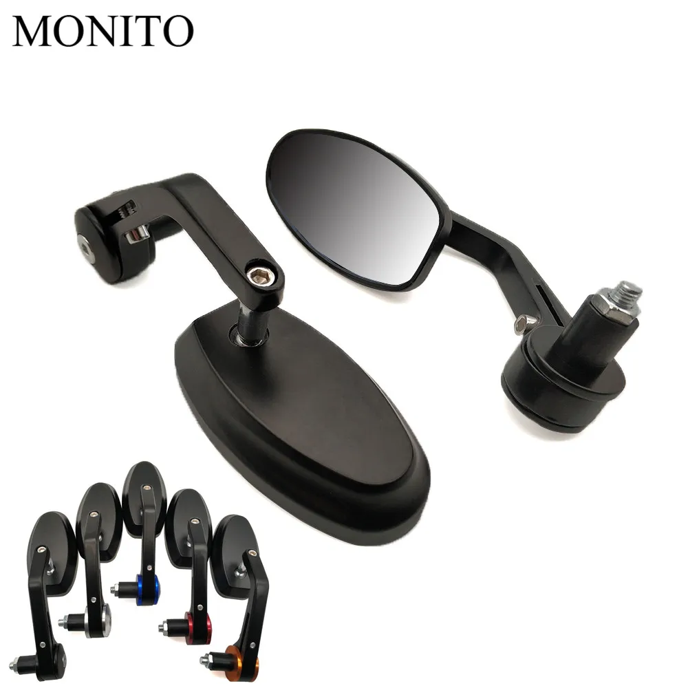 

Motorcycle Rear View Side Mirrors Moto Rearview Bar End cafe racer mirror For Aprilia RSV MILLE RSV4 TUONO Benelli tnt600 tnt300