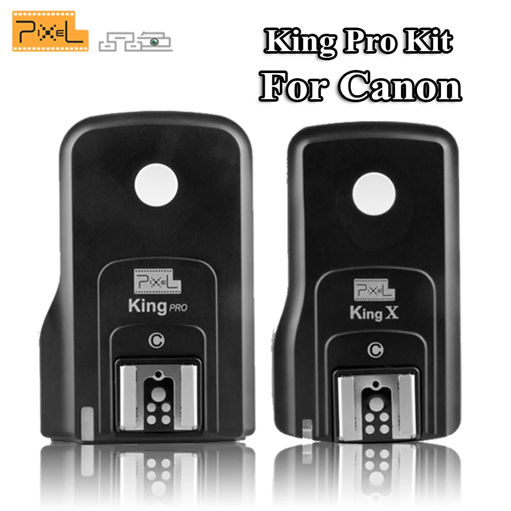 

Pixel Wireless Flash Trigger King Pro Flash Remote Control Transceiver Receiver Set for Canon Eos 5D 7D 60D 1100D DSLR Cameras