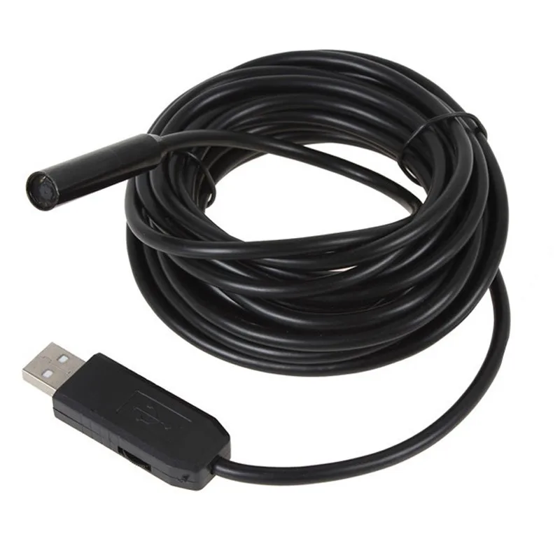 10 м 7 мм объектив USB эндоскоп Водонепроницаемая камера провод змеиная трубка