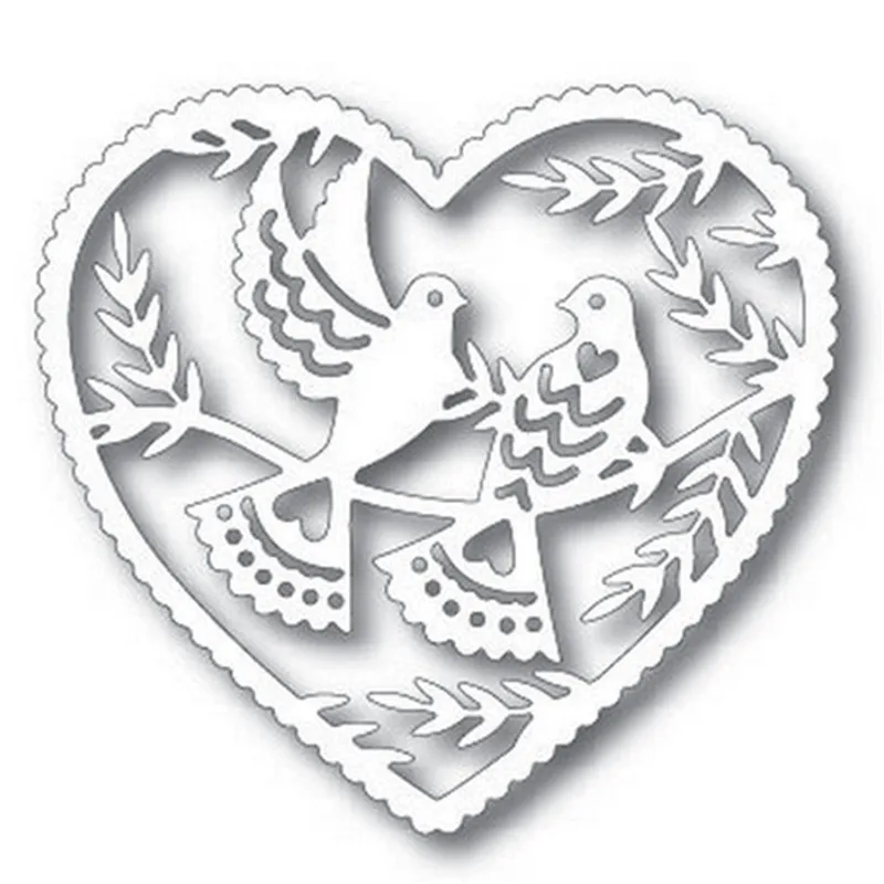

Eastshape Doves In Love Metal Cutting Dies Scrapbooking Birds Die Cut for Card Making Photo Album Embossing Crafts Dies New 2019