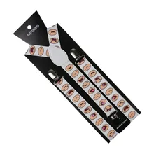 Подтяжки унисекс Winfox подтяжки белые подтяжки для лица с рисунком для женщин и мужчин y-образные Эластичные подтяжки Gallus