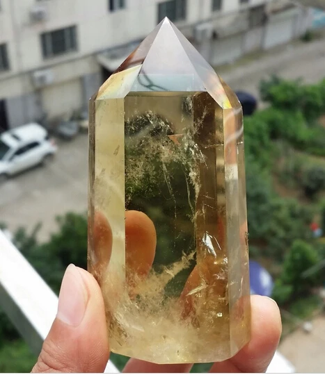 

A 422Rare NATURAL CITRINE QUARTZ CRYSTAL POINT HEALING (0601)