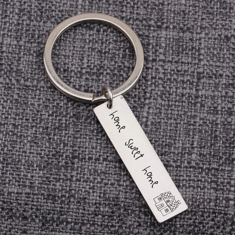 

Keepsake Sweet Home Keyring Pendant Couples Present Keychain Jewelry Lovers Souvenir Key Holder Porte Clef Brelok Accessories
