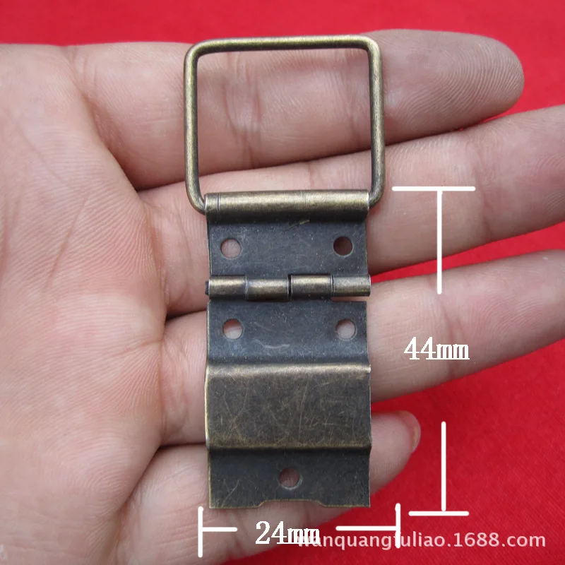 

40Pcs 24*44mm Mini Cabinet Drawer Door Butt Hinges Antique 4 Holes Jewelry Boxes Decorative Hinges for Furniture Hardware