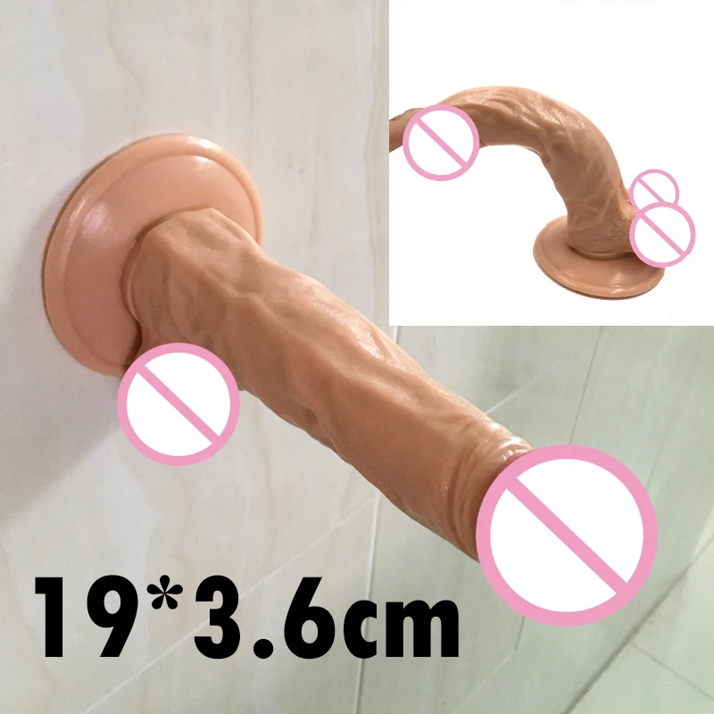 Woman Dick Erotic Sex Toys 19cm 3 6cm Super Big Cock Realistic Huge font b Dildos
