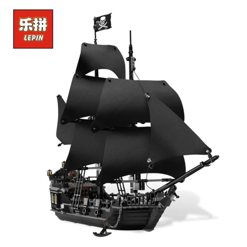 

lepin 16006 804pcs building bricks Pirates of the Caribbean the Black Pearl Ship model Compatible with LEGOings 4184 Toys zk25