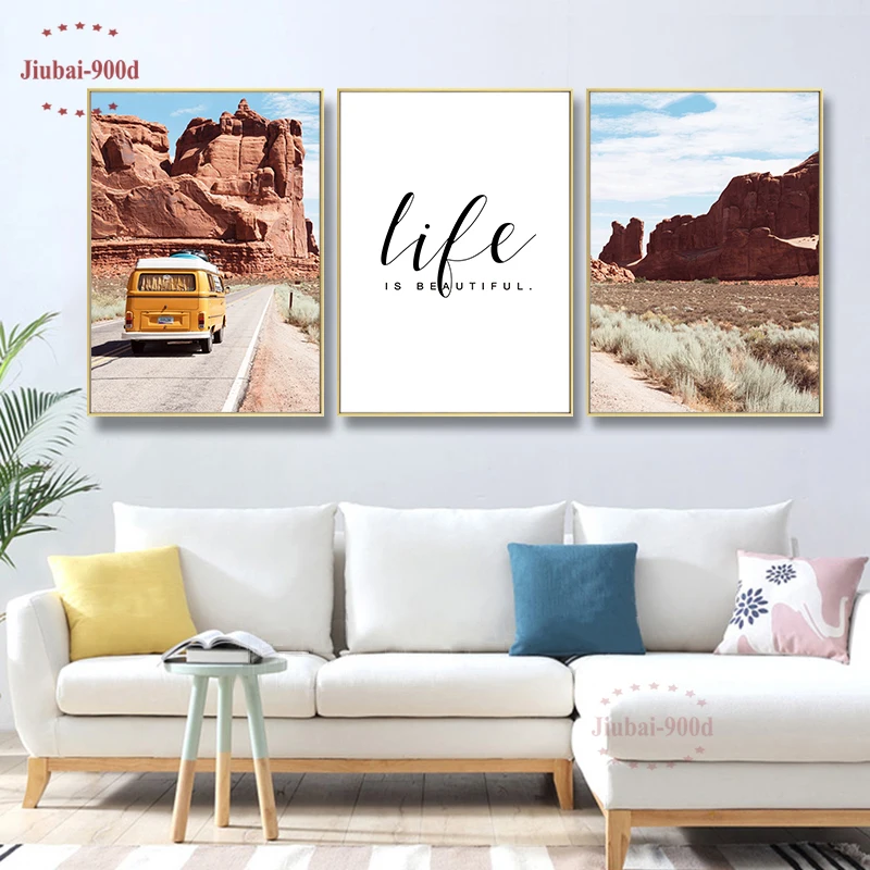 

900D New Arrival Poster Nordic Scenery Posters And Prints Canvas Painting Modular Pictures Wall Pictures For Living Room SAN058