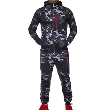 ZOGAA 2019 Spring Camouflage Hoodies Men Zipper Cardigan Hooded Sweatshirts Fashion Print Sportswear Men's Slim Fit Tracksuit