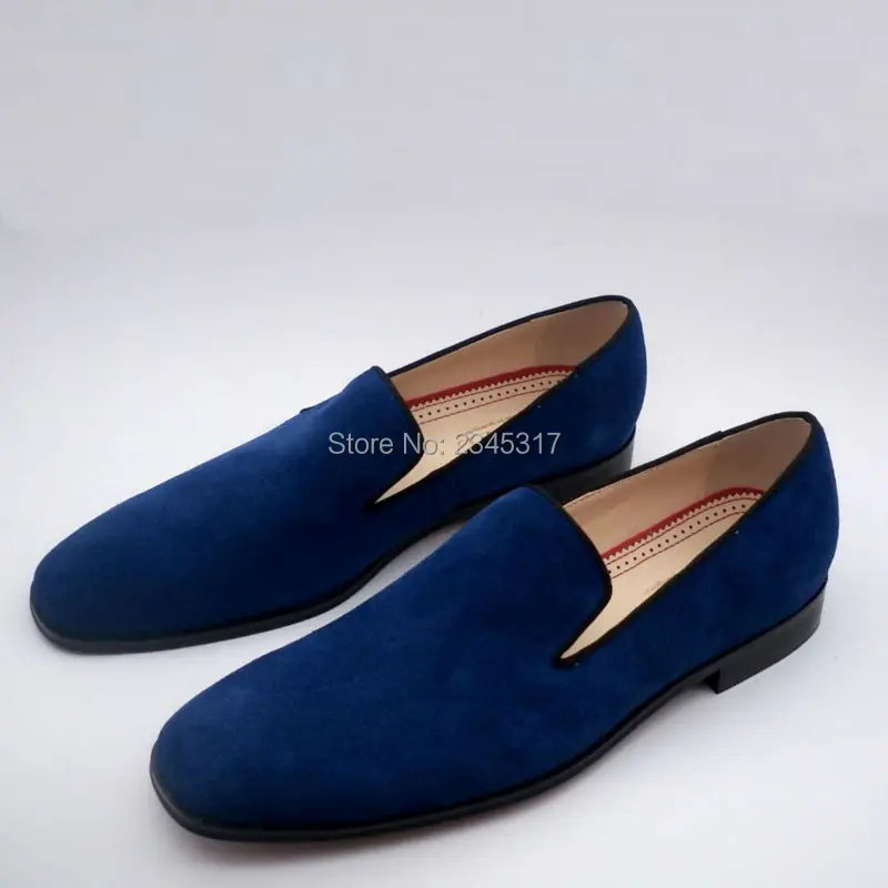 LTTL/синие замшевые мужские туфли; мужские туфли с квадратным носком; лоферы из натуральной кожи; мокасины; обувь для свадьбы и выпускного; слипоны