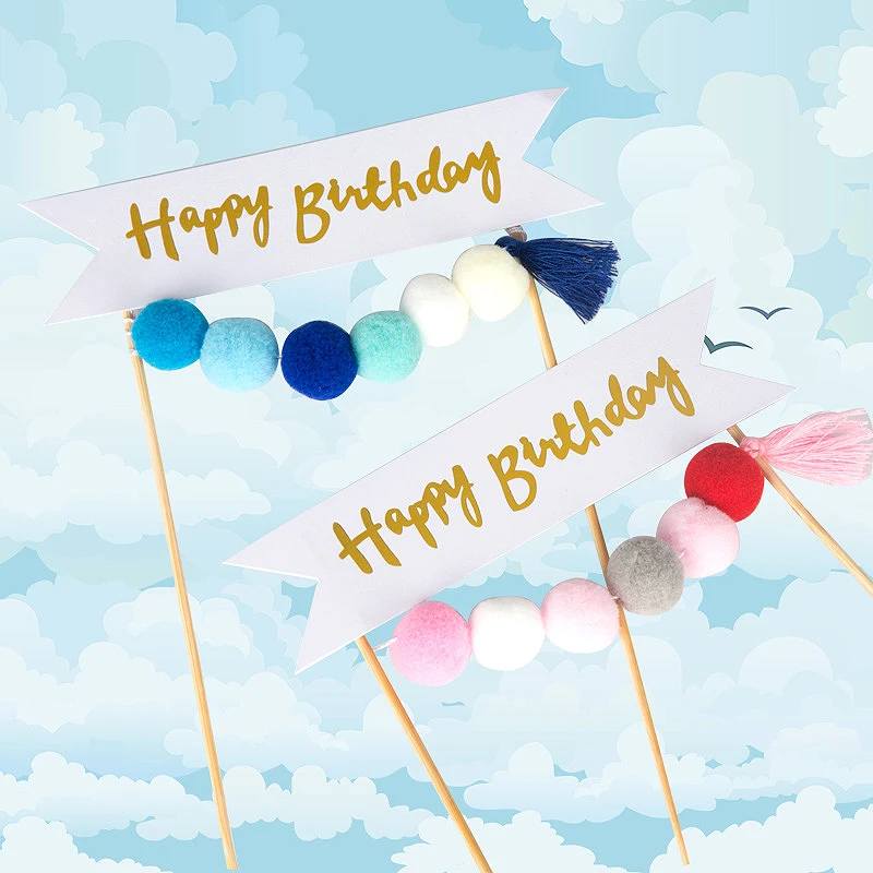 Happybirthday декоративная открытка цветок вечерние НКИ 1 шт.|Товары для украшения