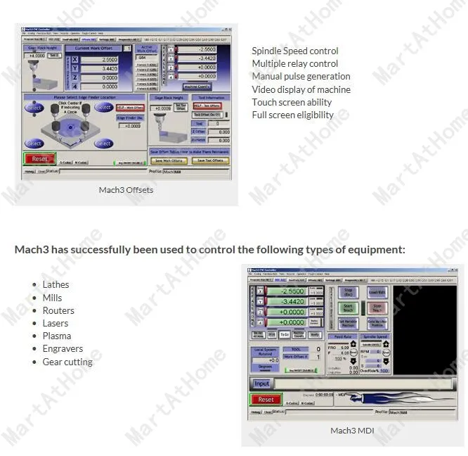 Программное обеспечение Artsoft Mach3 на английском/французском языке управление
