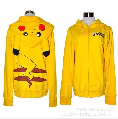 Pokemon Go Face Pikachu Totoro Costume Hoodie Sweatshirt ...