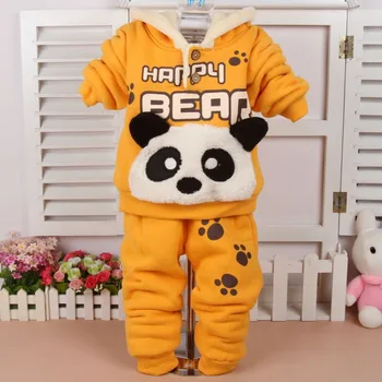 

2015 Boys Winter Infants Young Children Sets Boys and Girls Clothing Suit Baby Panda Suit