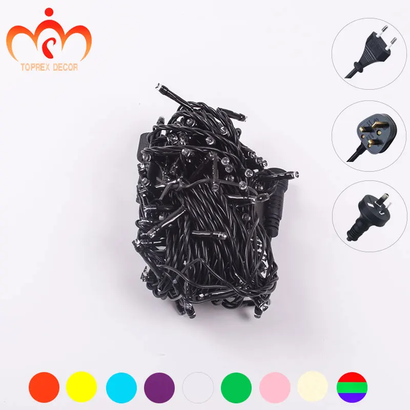 32.8ft PVC black LED string light garden decoration christmas garland light outdoor wedding decortive light party lights 32.8ft PVC black LED string light garden decoration christmas garland light outdoor wedding decortive light party lights