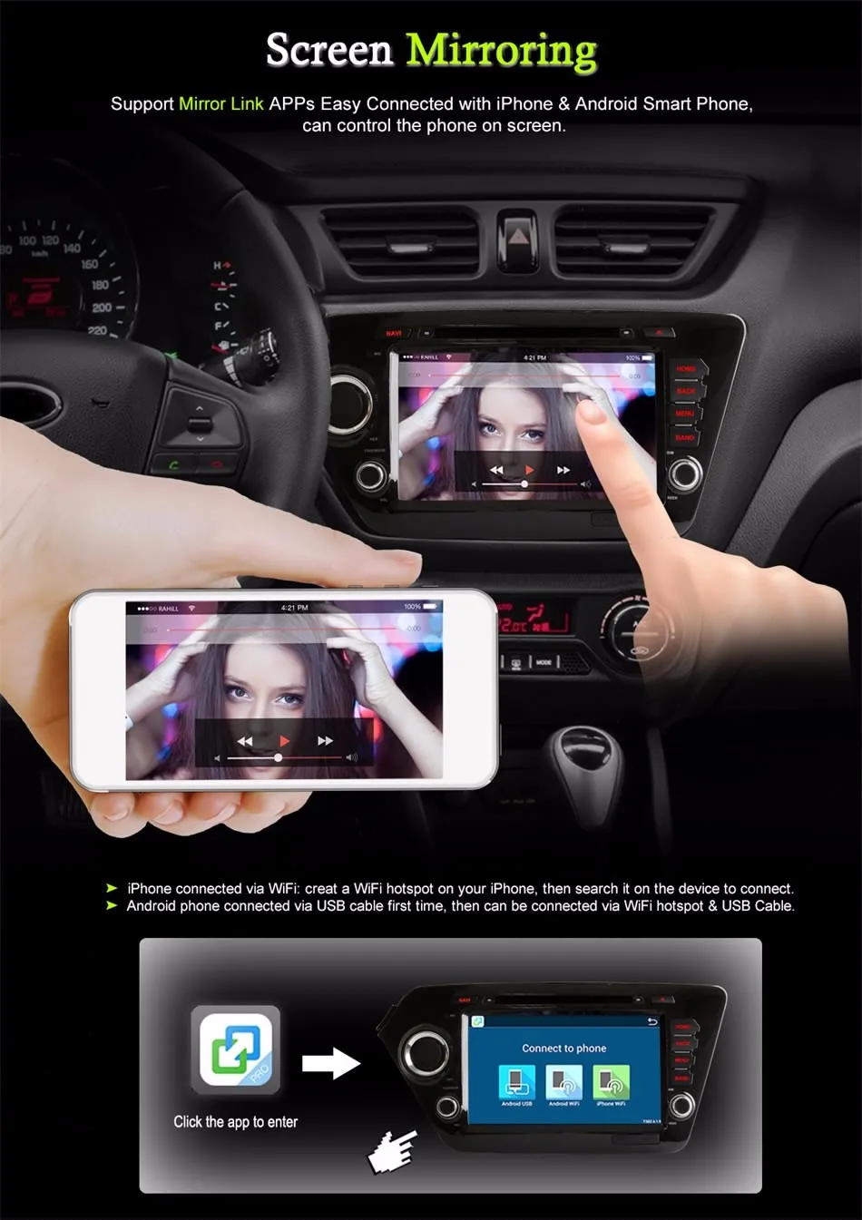 Sale HD 1024X600 Android 6.0 Octa Core 2GB RAM Car DVD Player for KIA RIO K2 2010 2011 2012 2013 2014 Radio GPS Stereo Support 4G LTE 12