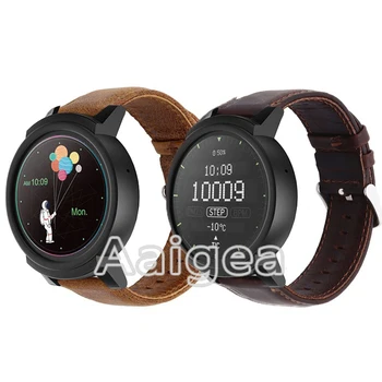 

Crazy Horse Genuine Leather Strap for Ticwatch 2 E Smart Watch Classic Buckle Replacement Leather watchbands for ticwatch 2 band