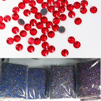 

SS6-SS30 5 Sizes Large Quantity DMC Hot Fix Rhinestones Wholesale Colorful Flatback Round Hotfix Strass for Garments Dress B1124