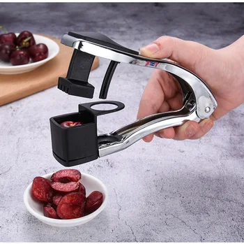 

1PC Stainless Steel Cherry Pitter Easy Red Dates Olives Seed Corer Pitter Remover Squeeze Stone Picker Kitchen Gadgets QA 090