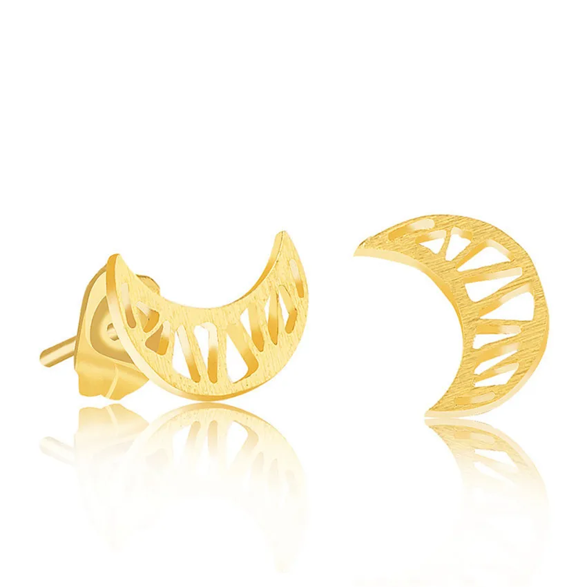 

Romantic Moon Earrings Gold Silver Pendientes Bohemia Metal Stud Earrings For Women Ear Jewelry Oorbellen Best Gifts Femme