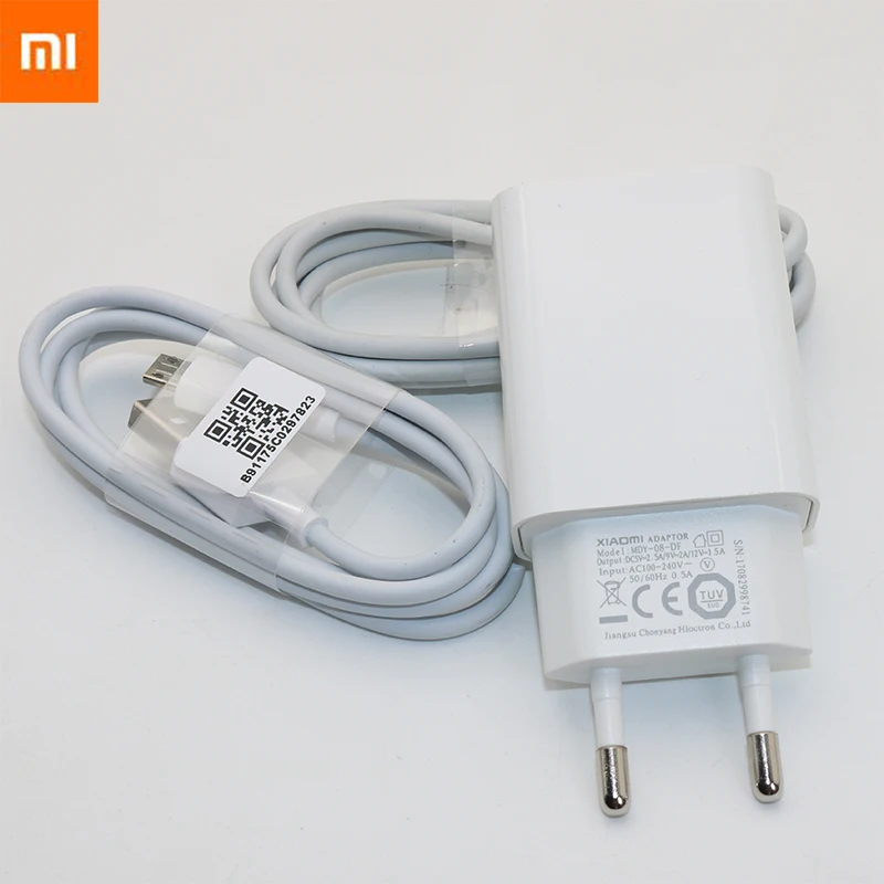 Original XIAOMI USB Charger 9V 2A Power Adapter + Cables for Redmi 4 4x 1s 2s 3s note 4 2 3 4 Mi 4 3 2 Mi6 Mi5 Mi 6 5 4c 4s Mi 8