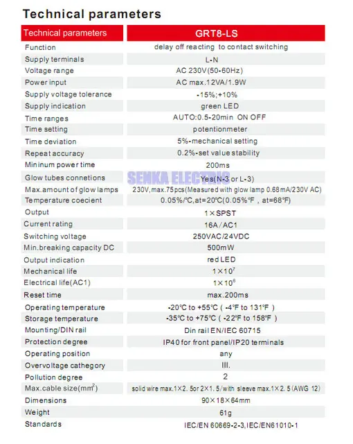Timer Interruttore Per Scale A Ritardo - Relè Elettronico 230V 16A Per Spegnimento Luce Automatico (GRT8-LS) - Foto 9
