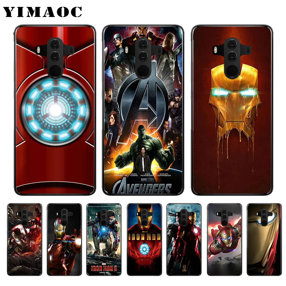 

YIMAOC super hero Iron Man Soft Case for Huawei Y5 Y6 Y7 Prime Y9 Mate 10 20 Lite Pro Nova 2i 3 3i 4 Lite