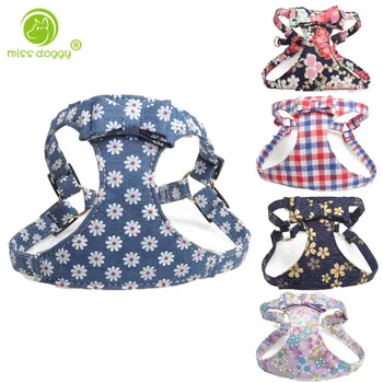 

Lovely Bow-knot Pet Dog Harness Adjustable Comfortable Collar for Small Medium Dogs Classic Plaid Printed Puppy Collar Chihuahua