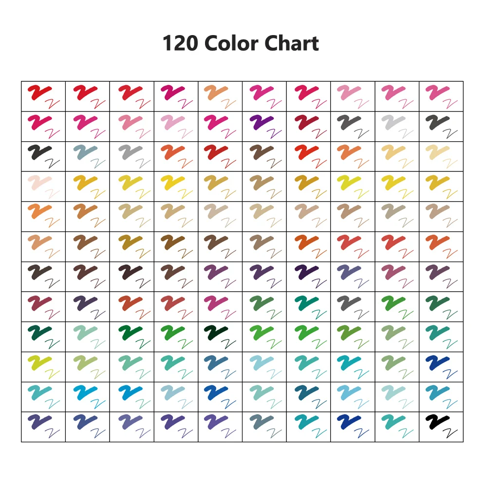 120 Colors Dual Tip Brush Marker Pens Fineliner Watercolor Art Markers Calligraphy Coloring Drawing Art Supplies with Marker Pad