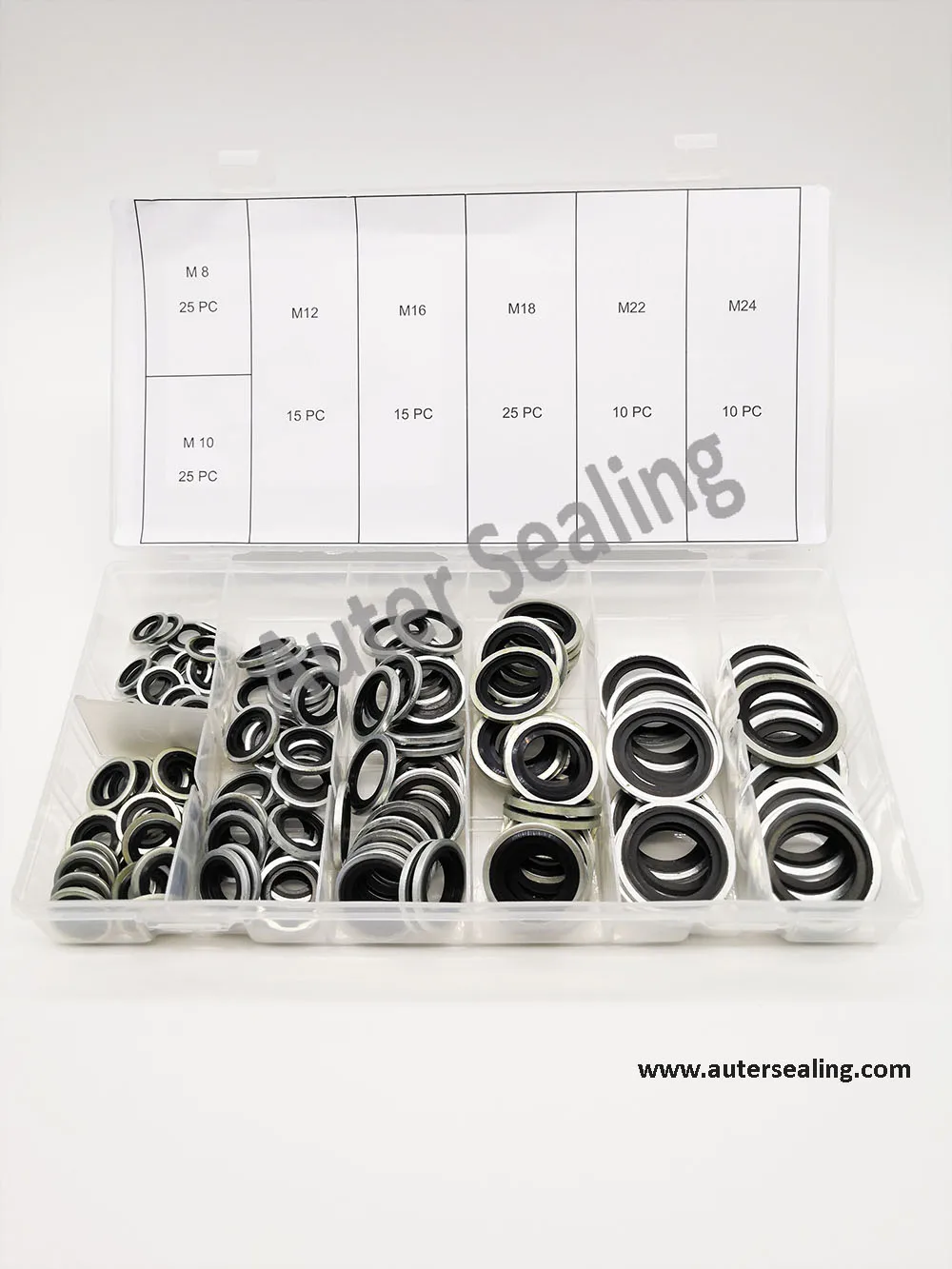 Metric 125 pcs 7 different popular sizes Bonded seal kit High quality