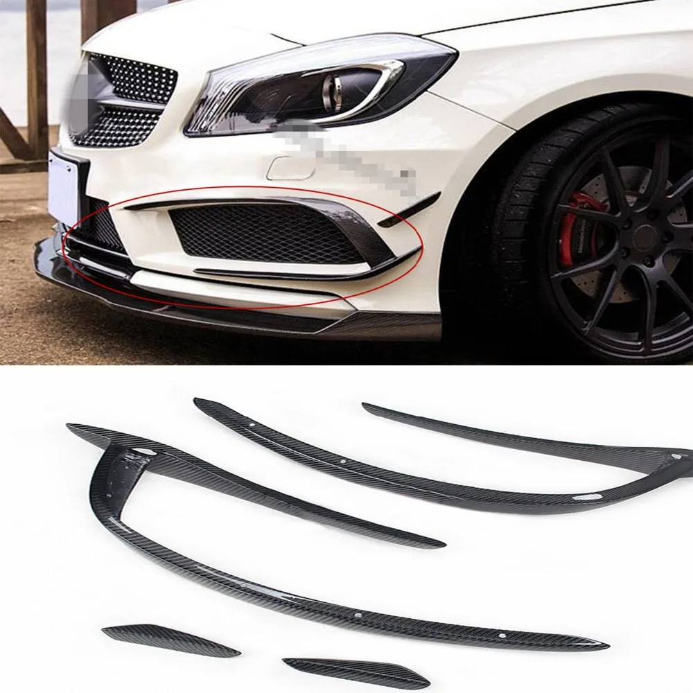 Carbon Fiber Car Front Side Bumper Grill Air Vent Decoration For Benz