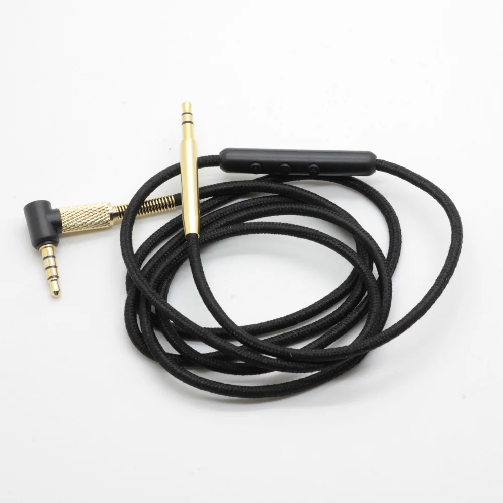 Copper OCC Aux Cable for Meizu HD50 Headphones Replacement  Audio Cables Cord With Mic Volume Control For iPhone Android Samsung  (7)