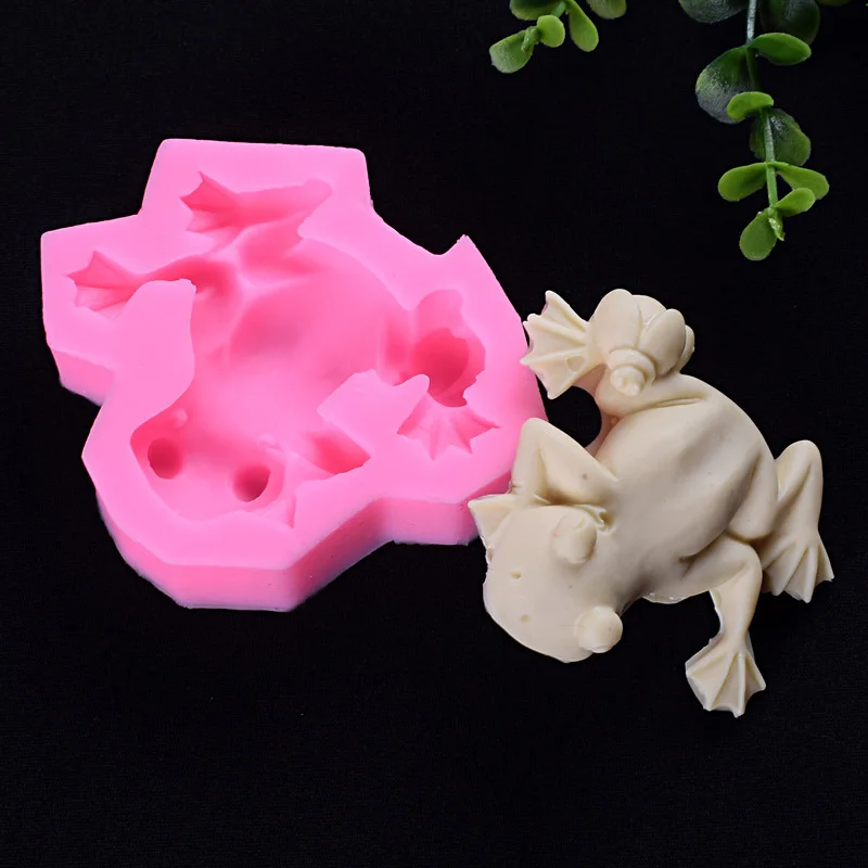 

Silicone Fondant Mold Frog Shape Cake Chocolate Soap Mould Pastry Decoration Baking Tool LKS99