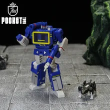 PT трансформация Soundwave PT04 PT-04 с клейкой лентой G1 мини карманный Guerra KO DX9 фигурка Giocattoli робот для подарка