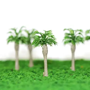 YS07 20pcs 1.5inch-4 inch Model Fan Palm Trees Model Layout Train Scale 1:60-1:250 O HO Scale NEW