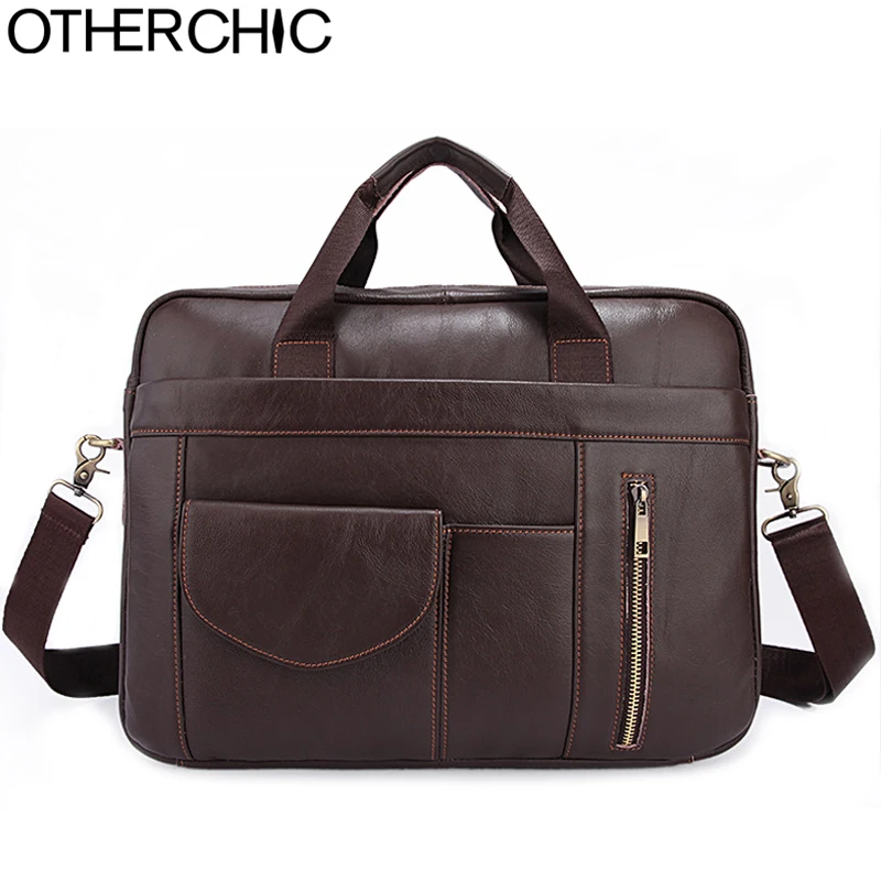 OTHERCHIC новые туфли из натуральной кожи Портфели Для мужчин кожаная сумка для Ноутбука Мужской Бизнес сумка Для мужчин портфель сумка