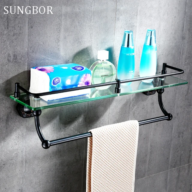 Oil Rubbed Bronze Dual Tier Bathroom Shelf Black Copper Gl Rack Oil Rubbed Bronze Dual Tier Bathroom Shelf Black Copper Gl Rack Towel Bar