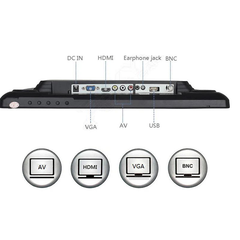  15 inch Monitor TFT Display 1024*768 HD 15 inch Monitor Video Audio AV BNC USB VGA HDMI for CCTV Se