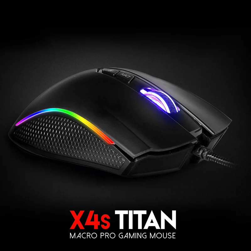 

Gaming Mouse Mice 4800dpi USB Wire RGB Programmable 7 Button Ergonomic For Computer SL@88