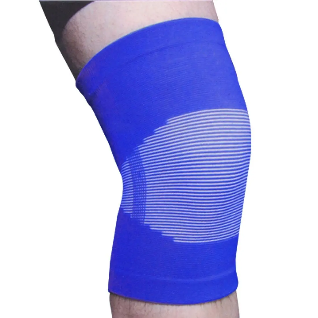 New Sale Blue White Stretchy Knee Sleeves Support Wrapper Bracein