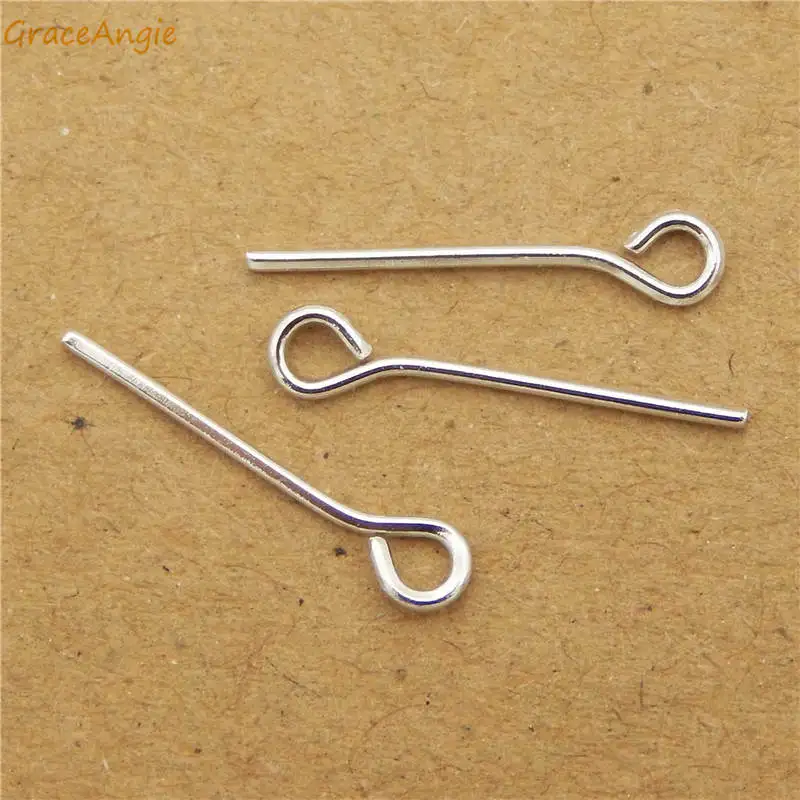 

GraceAngie 100pcs 200pcs Gauge Metal Open Eyepins 0.63/0.79/1.18 Inch for DIY Jewelry Making Bracelet Earring Findings